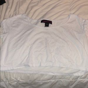 white crop top